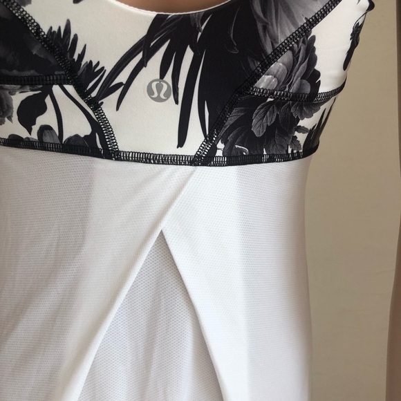 Lululemon Athletica Brisk Bloom Tame Me White/Black Tank-Top Women’s Size 6 - Picture 6 of 16
